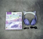 Hoco W42 CAT Ear фиолетовый-серый