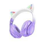 Hoco W42 CAT Ear фиолетовый-серый